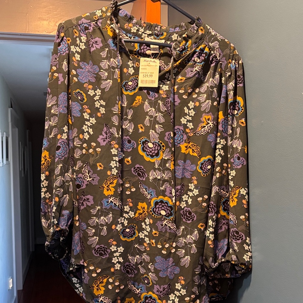 Max Studio Multicolor Floral Blouse